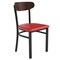 Flash Furniture Red Vinyl Seat Dining Chair with Walnut Wood Back XU-DG6V5RDV-WAL-GG - alternate 7